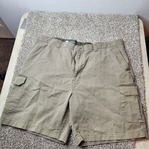 Harbor Bay Continuous Comfort 44W x 8L‎ Olive Green Cargo Jean  Shorts